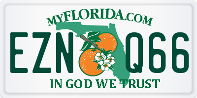 FL license plate EZNQ66