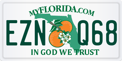 FL license plate EZNQ68