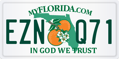 FL license plate EZNQ71