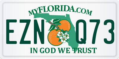 FL license plate EZNQ73