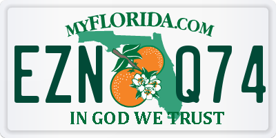 FL license plate EZNQ74