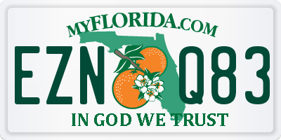 FL license plate EZNQ83