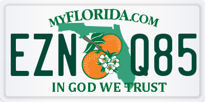 FL license plate EZNQ85