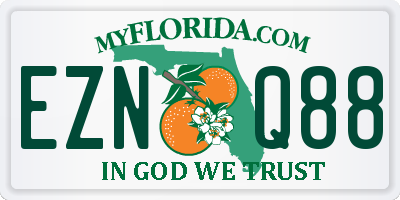 FL license plate EZNQ88