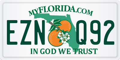 FL license plate EZNQ92