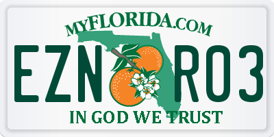 FL license plate EZNR03