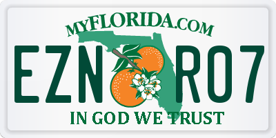 FL license plate EZNR07