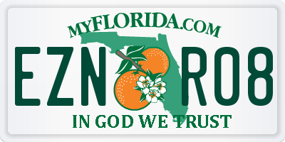 FL license plate EZNR08