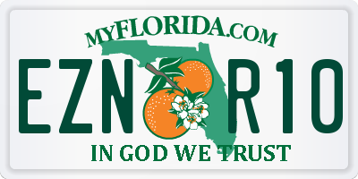 FL license plate EZNR10