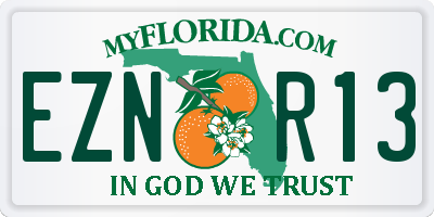 FL license plate EZNR13