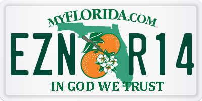 FL license plate EZNR14