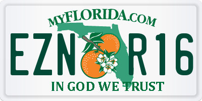 FL license plate EZNR16