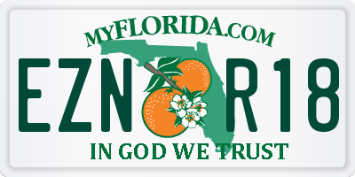 FL license plate EZNR18