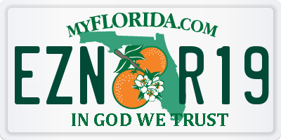 FL license plate EZNR19