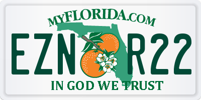 FL license plate EZNR22