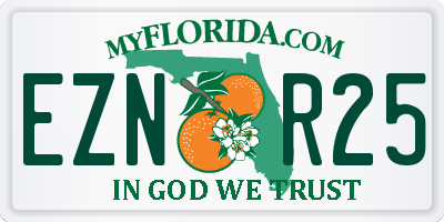 FL license plate EZNR25