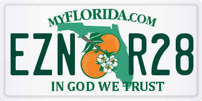 FL license plate EZNR28