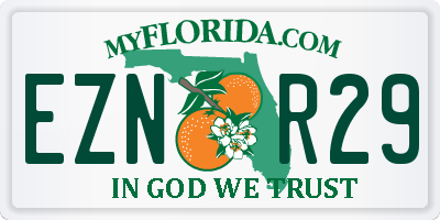 FL license plate EZNR29