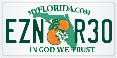 FL license plate EZNR30