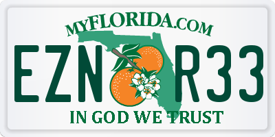 FL license plate EZNR33