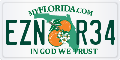 FL license plate EZNR34