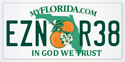 FL license plate EZNR38