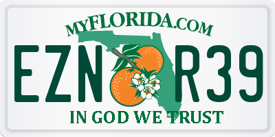 FL license plate EZNR39