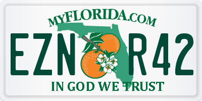 FL license plate EZNR42