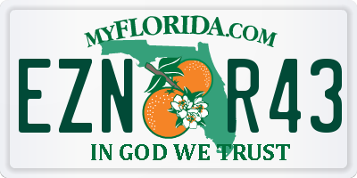 FL license plate EZNR43