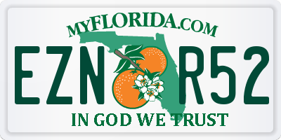 FL license plate EZNR52