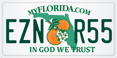 FL license plate EZNR55