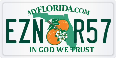 FL license plate EZNR57