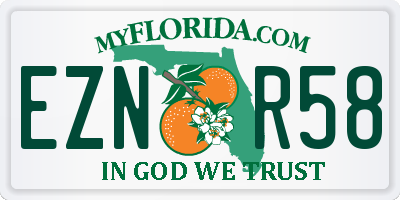 FL license plate EZNR58