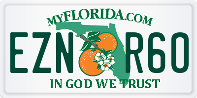 FL license plate EZNR60