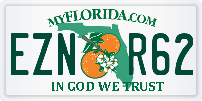 FL license plate EZNR62