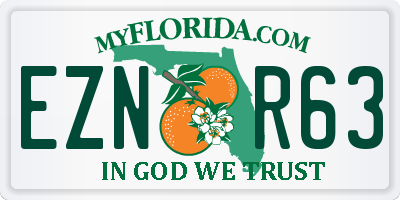 FL license plate EZNR63