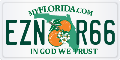 FL license plate EZNR66