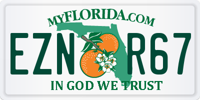 FL license plate EZNR67