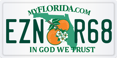 FL license plate EZNR68