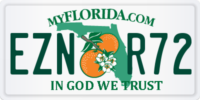 FL license plate EZNR72