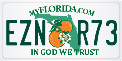 FL license plate EZNR73