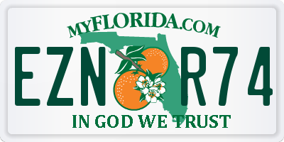 FL license plate EZNR74