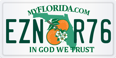 FL license plate EZNR76