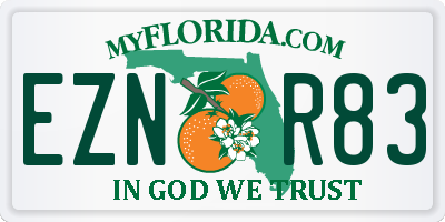 FL license plate EZNR83