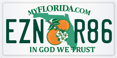 FL license plate EZNR86