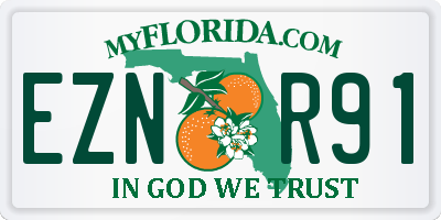 FL license plate EZNR91