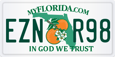 FL license plate EZNR98