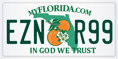 FL license plate EZNR99