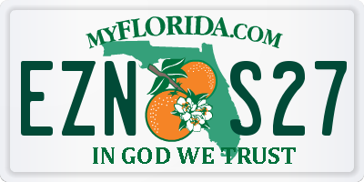 FL license plate EZNS27