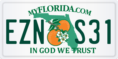 FL license plate EZNS31